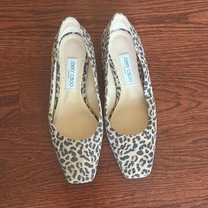 Jimmy Choo Leopard Print Flats Size 8.5 Great Condition